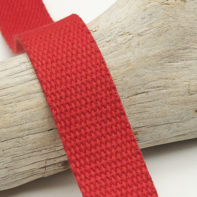 30mm Red Cotton Webbing - Maison Klem